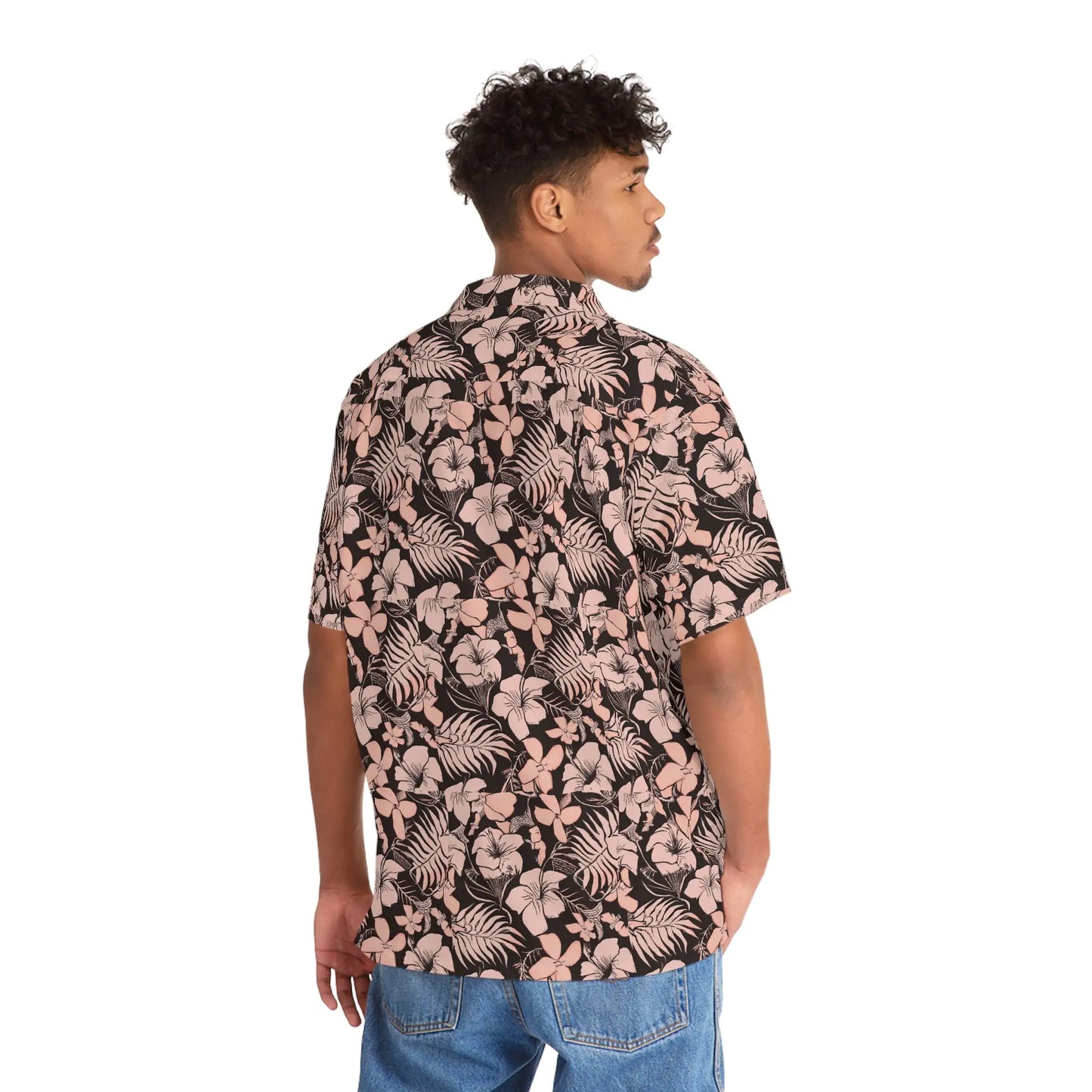 Men's Pink Floral Hawaiian Shirt