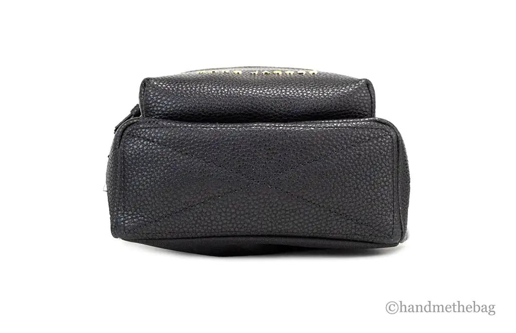 Mini sac à dos ajustable en cuir grainé noir Marc Jacobs