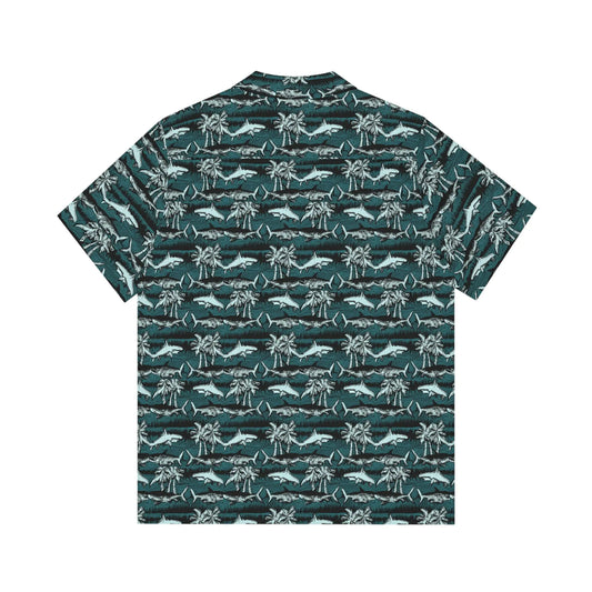 Men's Vintage Chalk Shark Hawaiian Shirt