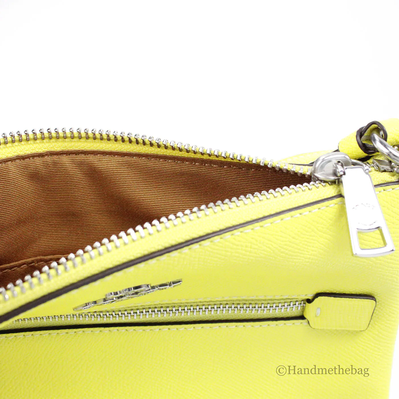 Coach Rowan Mini Bright Yellow Leather File Crossbody