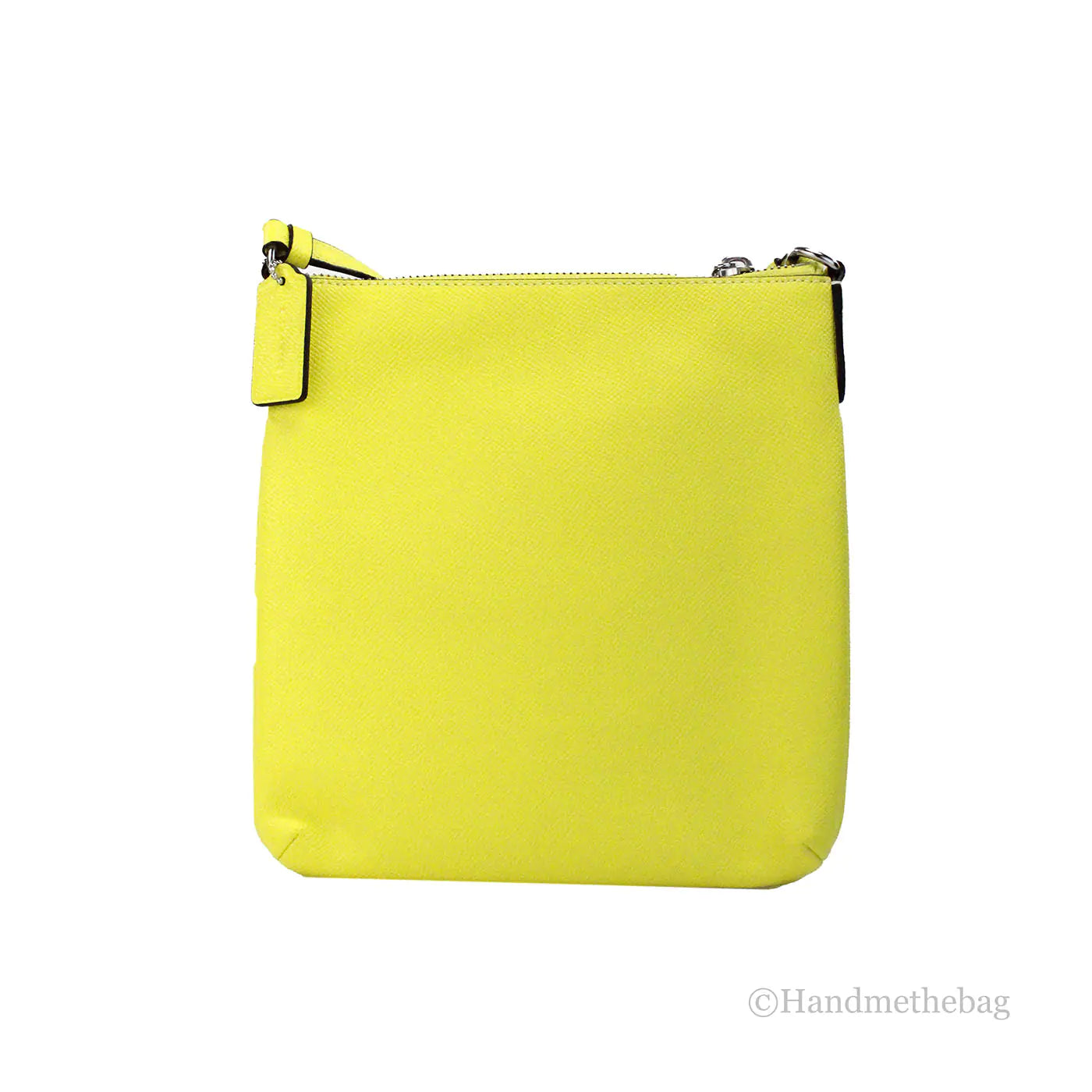 Coach Rowan Mini Bright Yellow Leather File Crossbody