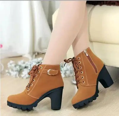 Autumn Winter Thick Heeled Boots